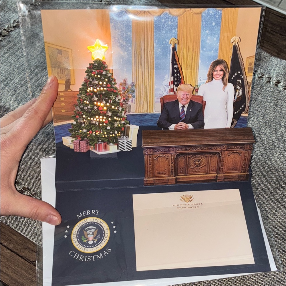 Presidential Christmas Card with LED Lights